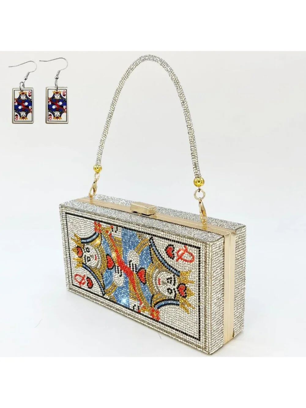 Elegant Crystal Clutch Purse - Diamond Evening Handbag, Minaudiere for Parties
